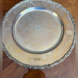 Elegant Silver Plated Decorative Plate Gorham from 1899 Antique